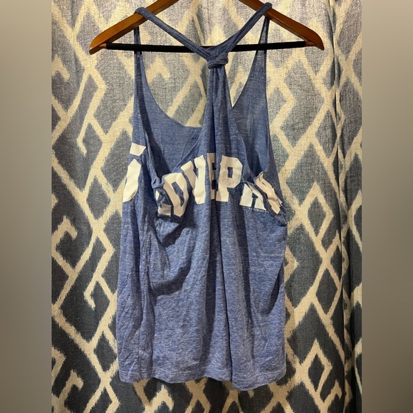 NY Mets PINK Victoria Secret Blue Washed Tank Size Small - Picture 6 of 7
